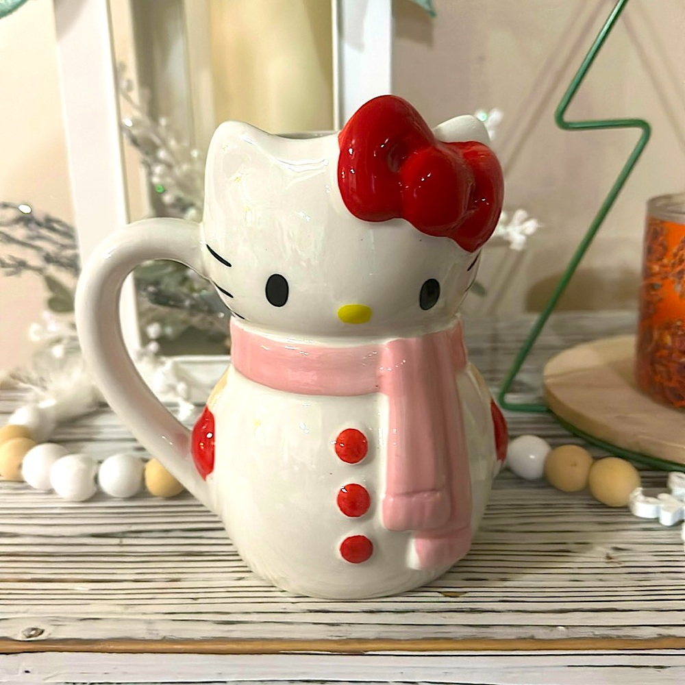 Hello Kitty Christmas Snowman  Mug 🎄💚❤️ new